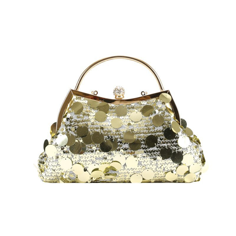 Wholesale Sequined Retro Shoulder Bag Crossbody Chain Evening Bag